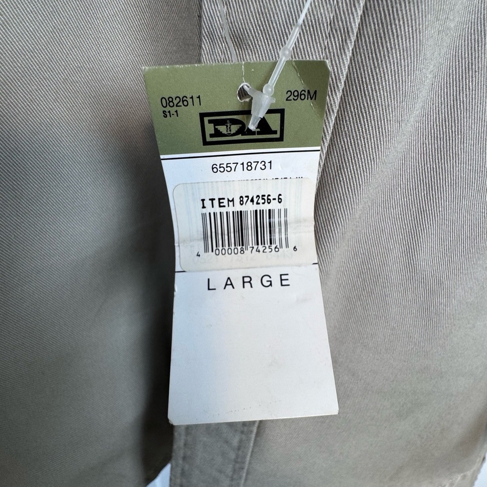 Vintage 90s Dockers Authentics Khaki Shirt NWT Men’s L Work & Leisure Cotton 96 - Picture 5 of 13